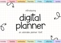 Digital Planner Font - Featured Image