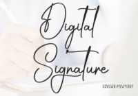 Digital Signature Font - Featured Image