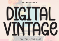 Digital Vintage Font - Featured Image