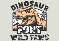 Dinosaur Wild Paws Font - Featured Image