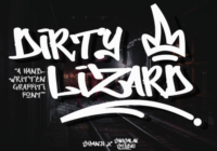 Dirty Lizard Graffiti Font - Featured Image