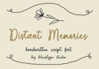 Distant Memories Font - Featured Image