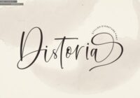 Distoria Script Font - Featured Image