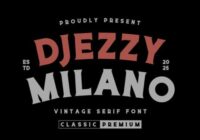 Djezzy Milano Font - Featured Image
