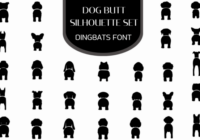 Dog Butt Silhouette Set Font - Featured Image