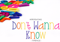Don't Wanna Know Font - Featured Image