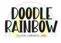 Doodle Rainbow Font - Featured Image