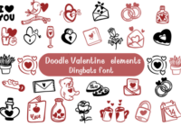 Doodle Valentine Elements Font - Featured Image