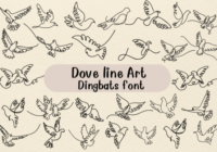 Dove Line Art Font - Featured Image
