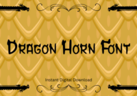 Dragon Horn Font - Featured Image