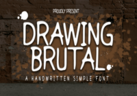 Drawing Brutal Font - Featured Image