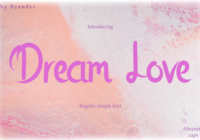Dream Love Font - Featured Image