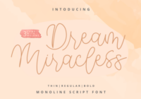 Dream Miracless Font - Featured Image