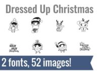 Dressed Up Christmas Dingbats Font - Featured Image