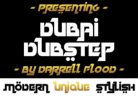 Dubai Dubstep Font - Featured Image