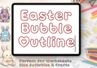 Easter Bubble Outline Font - Featured Image