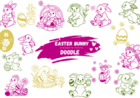 Easter Bunny Doodle Font - Featured Image
