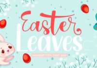 Easter Leaves Font - Featured Image