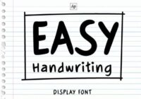 Easy Handwriting Font - Featured Image