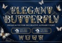 Elegant Butterfly Monogram Font - Featured Image