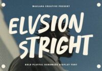 Elvsion Stright Font - Featured Image