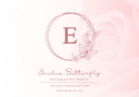 Emilia Butterfly Monogram Font - Featured Image