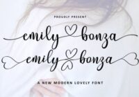 Emily Bonza Font - Featured Image