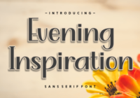 Evening Inspiration Font - Featured Image