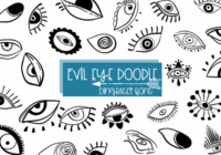 Evil Eye Doodle Font - Featured Image
