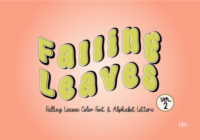Falling Leaves Green Font - Featured Image