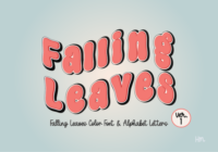 Falling Leaves Orange Font - Featured Image