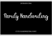 Family Handwriting Font - Featured Image