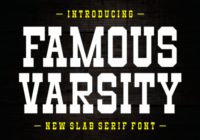 Famous Varsity Font - Featured Image