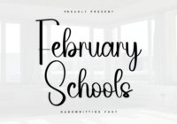 February Schools Font - Featured Image