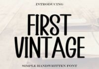 First Vintage Font - Featured Image
