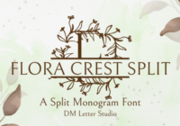 Flora Crest Split Monogram Font - Featured Image