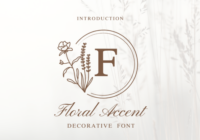 Floral Accent Monogram Font - Featured Image