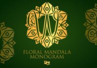 Floral Mandala Monogram Font - Featured Image