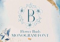 Flower Buds Monogram Font - Featured Image