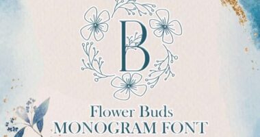 Flower Buds Monogram Font - Featured Image