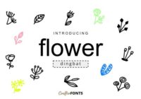 Flower Doodle Dingbat Font - Featured Image