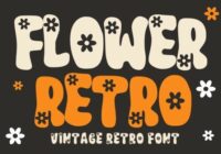 Flower Retro Font - Featured Image
