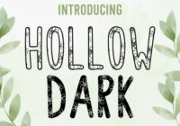 Flowers Hollow Dark Font - Featured Image