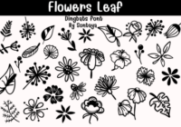 Flowers Leaf Font - Featured Image