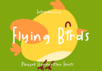 Flying Birds Font - Featured Image