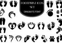 Footprint Icon Set Font - Featured Image