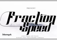 Fraction Speed Font - Featured Image