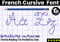 French Cursive Dotted Arrows Font - Featured Image