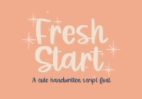 Fresh Start Font - Featured Image