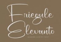 Friegule Elevanto Font - Featured Image